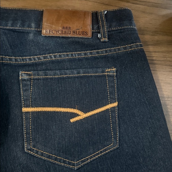 Recycled Blue Mens Slim Fit Denim Jeans - Picture 7 of 9